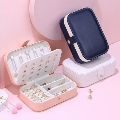 Estojo Porta - Joias Veludo Duplo - Organizador de Viagem em MDF - Shop Viagem