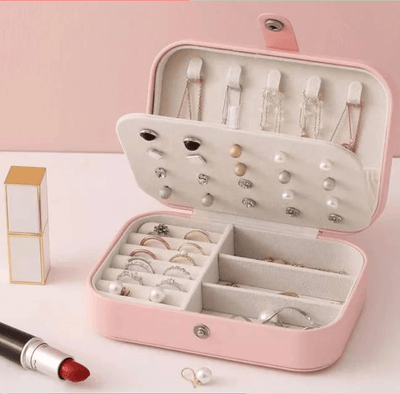 Estojo Porta - Joias Veludo Duplo - Organizador de Viagem em MDF - Shop Viagem