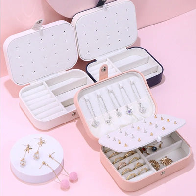 Estojo Porta - Joias Veludo Duplo - Organizador de Viagem em MDF - Shop Viagem