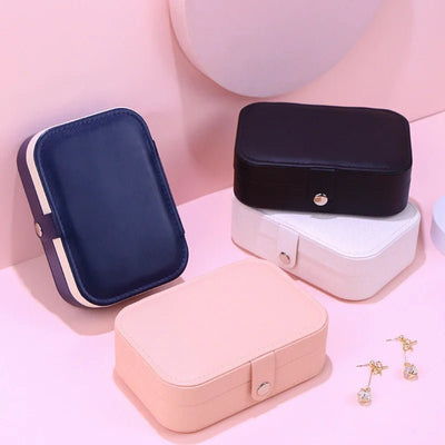 Estojo Porta - Joias Veludo Duplo - Organizador de Viagem em MDF - Shop Viagem