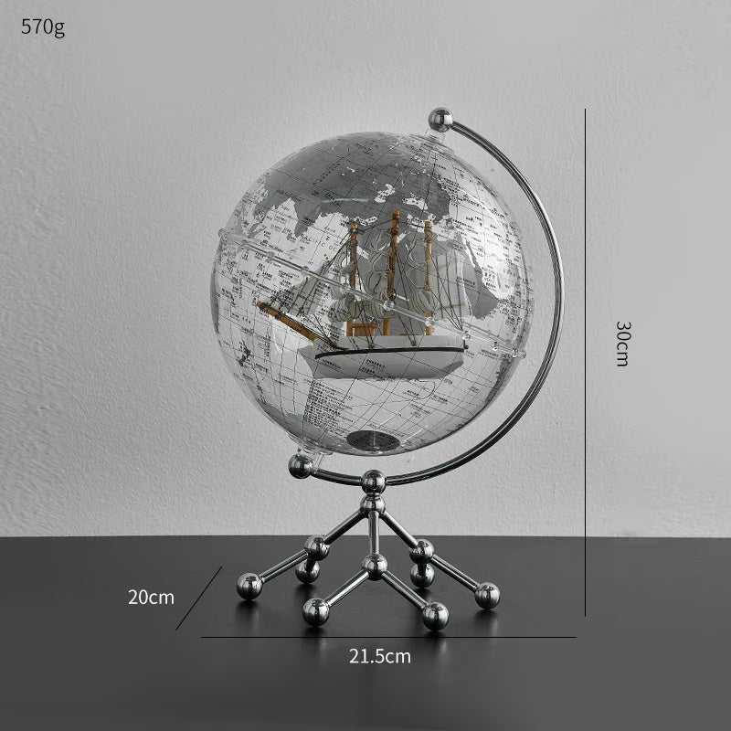 Globo Transparente Elegante de Decoração WorldDecor - Shop Viagem