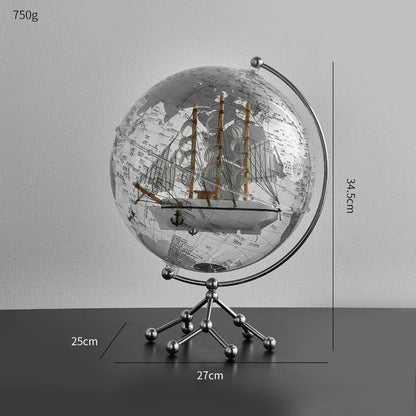 Globo Transparente Elegante de Decoração WorldDecor - Shop Viagem