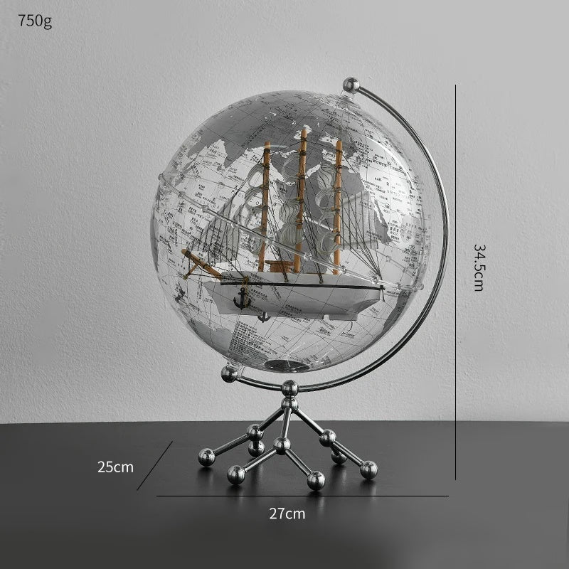 Globo Transparente Elegante de Decoração WorldDecor - Shop Viagem