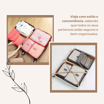 Kit Bolsas Organizadoras Para Mala de Viagem - 6 pçs - Shop Viagem