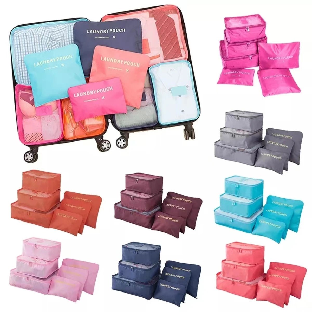 Kit Bolsas Organizadoras Para Mala de Viagem - 6 pçs - Shop Viagem