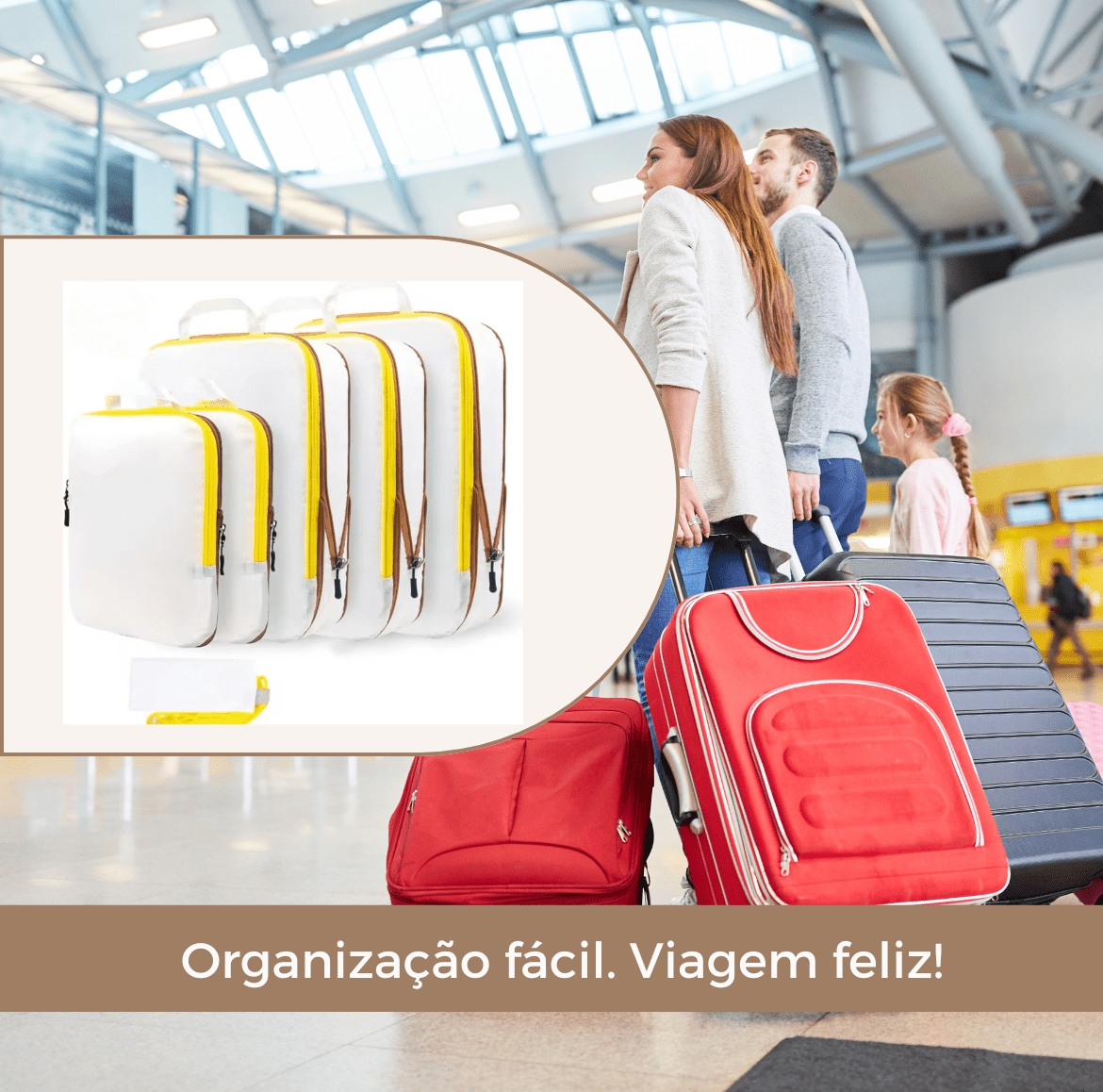 Kit de bolsas organizadoras de compressão ultraleves para malas de viagem - Shop Viagem