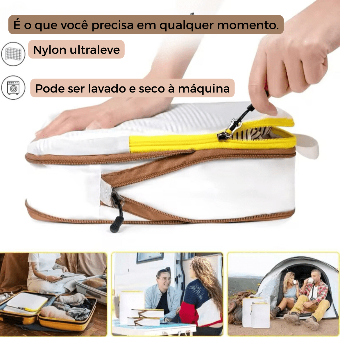 Kit de bolsas organizadoras de compressão ultraleves para malas de viagem - Shop Viagem