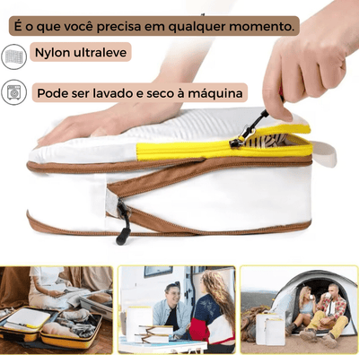 Kit de bolsas organizadoras de compressão ultraleves para malas de viagem - Shop Viagem