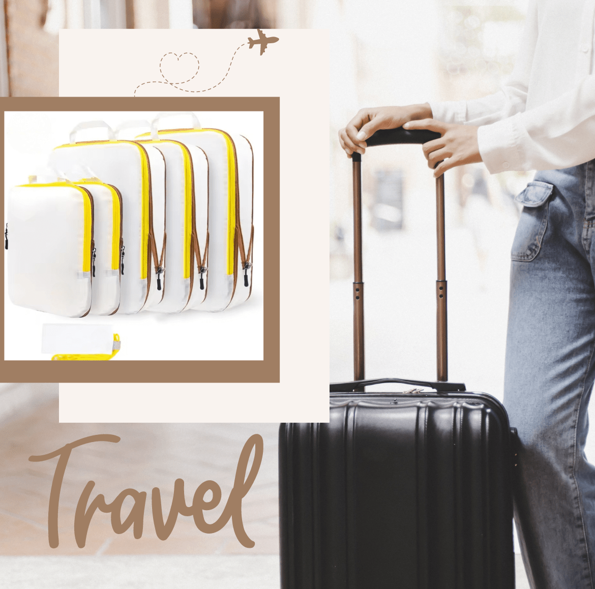 Kit de bolsas organizadoras de compressão ultraleves para malas de viagem - Shop Viagem