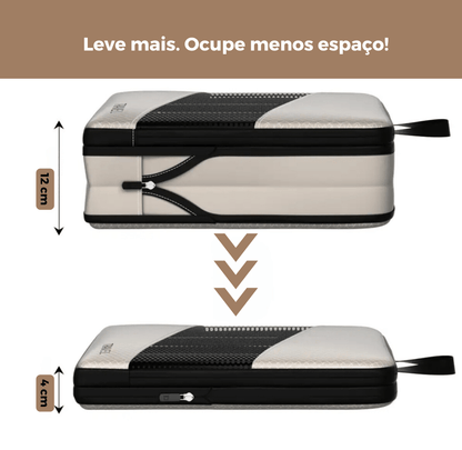 kit de Organizadores de compressão para viagem - 6 Pçs - Shop Viagem