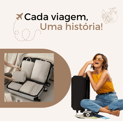 Kit de Organizadores de mala à prova d'água - 6 Pçs - Shop Viagem