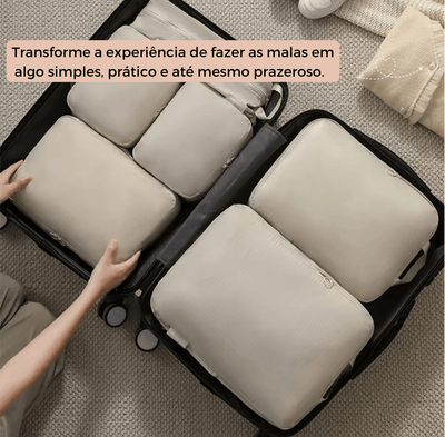 Kit de Organizadores de mala à prova d'água - 6 Pçs - Shop Viagem