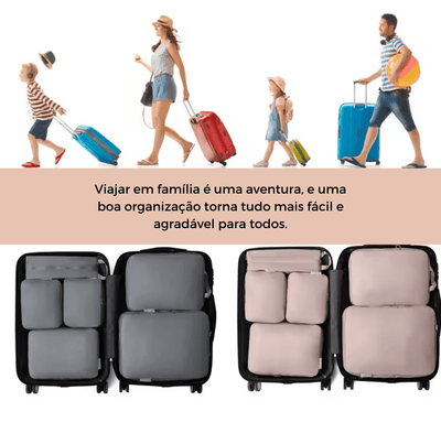Kit de Organizadores de mala à prova d'água - 6 Pçs - Shop Viagem