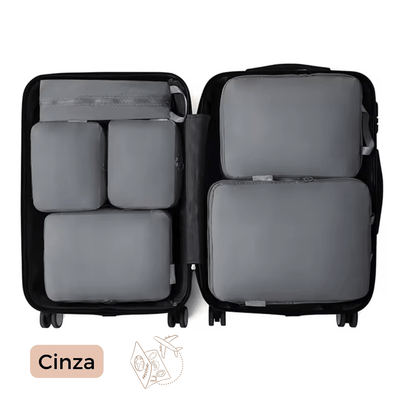 Kit de Organizadores de mala à prova d'água - 6 Pçs - Shop Viagem