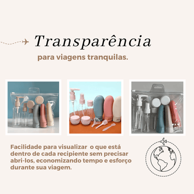 Kit Recipientes de Higiene Pessoal BasinPack Para Viagem - Shop Viagem