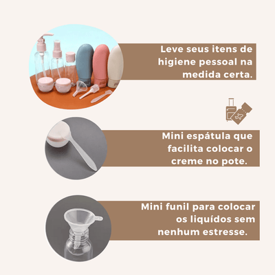Kit Recipientes de Higiene Pessoal BasinPack Para Viagem - Shop Viagem
