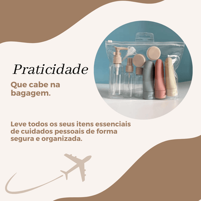 Kit Recipientes de Higiene Pessoal BasinPack Para Viagem - Shop Viagem