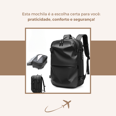 Mochila de viagem masculina compressão à vácuo 17 polegadas - Shop Viagem