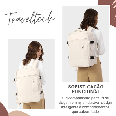 Mochila de Viagem Multiuso TravelTech - Carga USB - Shop Viagem