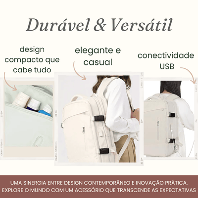 Mochila de Viagem Multiuso TravelTech - Carga USB - Shop Viagem