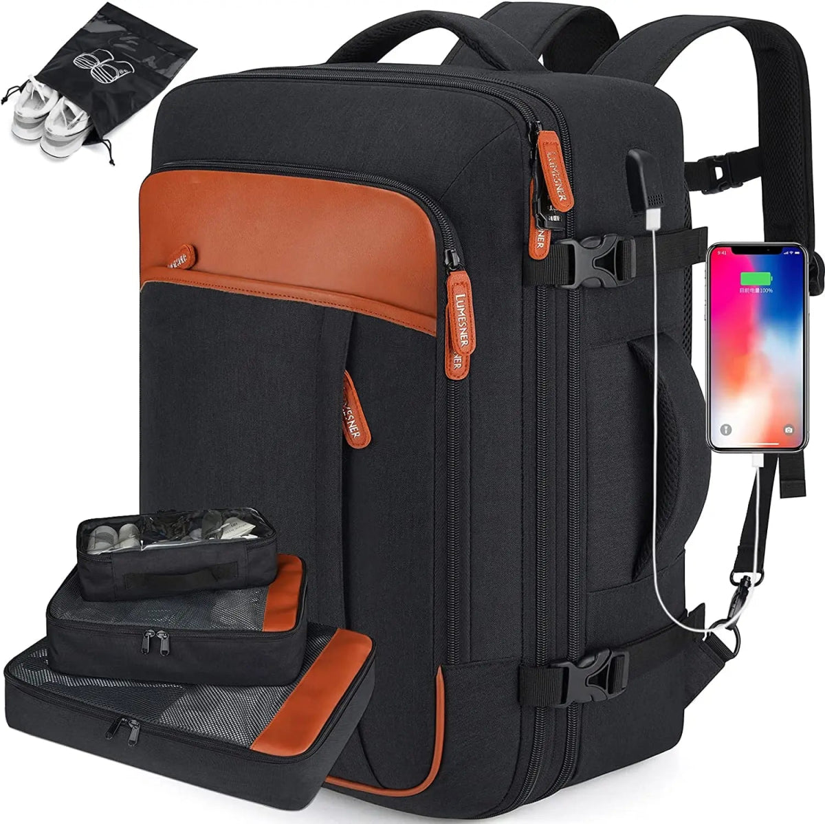 Mochila Feminina de Viagem VersaBag + 3 Necessaires GRÁTIS! - Shop Viagem