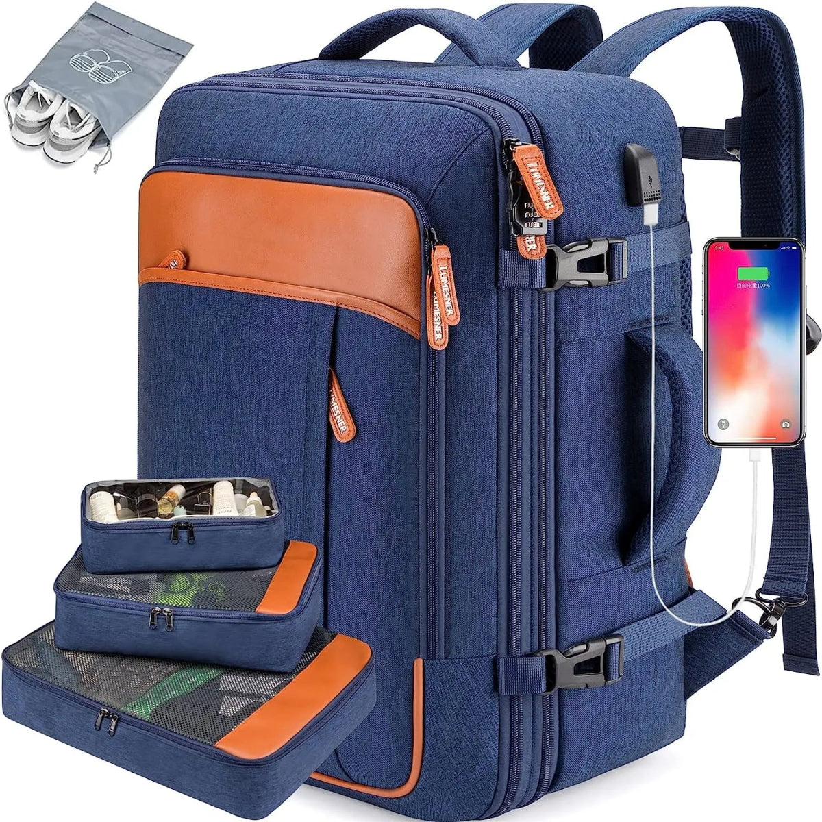 Mochila Feminina de Viagem VersaBag + 3 Necessaires GRÁTIS! - Shop Viagem