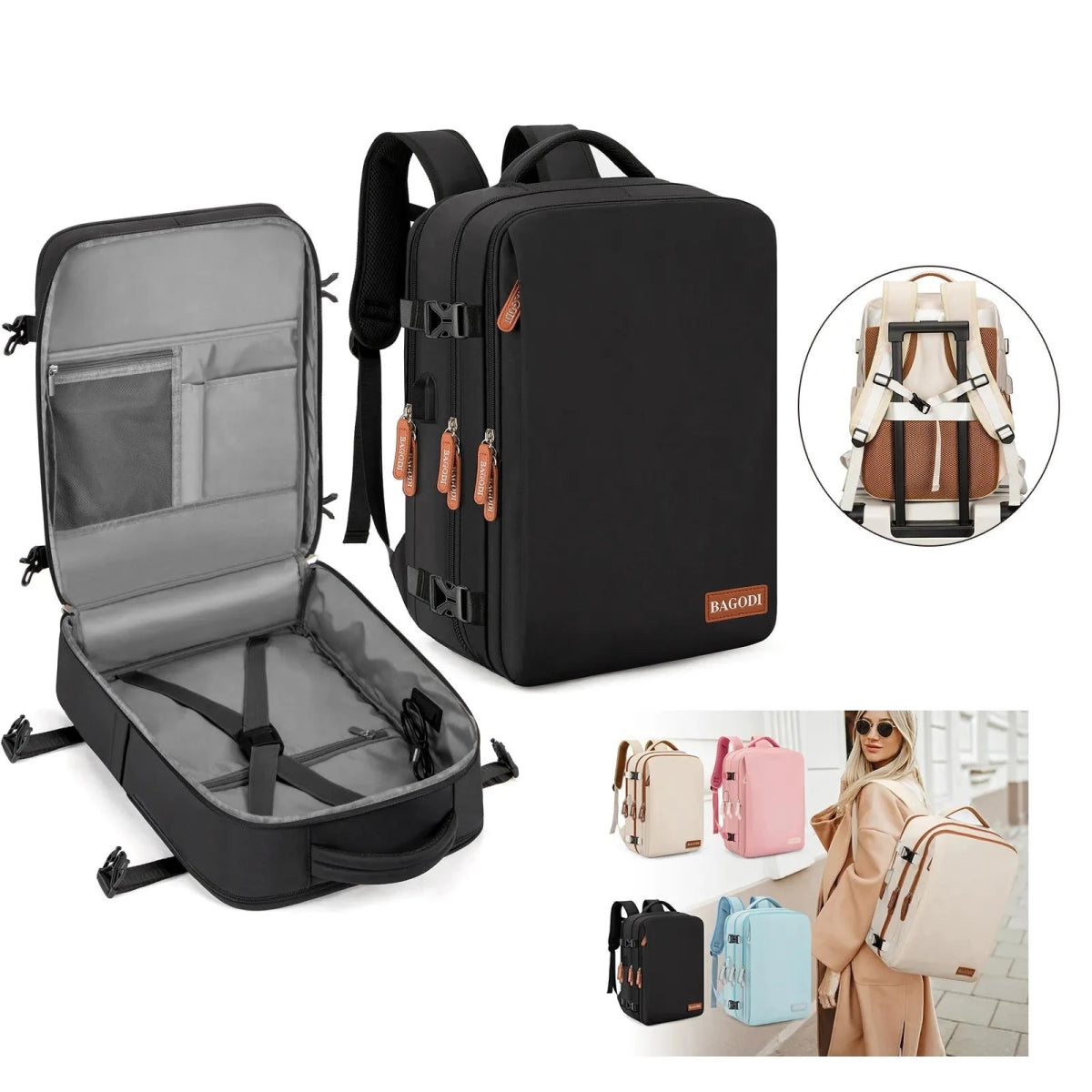 Mochila Multifuncional TravBag com Carregamento USB - Shop Viagem