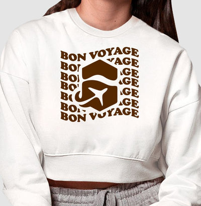 Moletom Cropped Bon Voyage - Shop Viagem