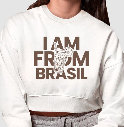 Moletom Cropped I Am From Brasil - Shop Viagem
