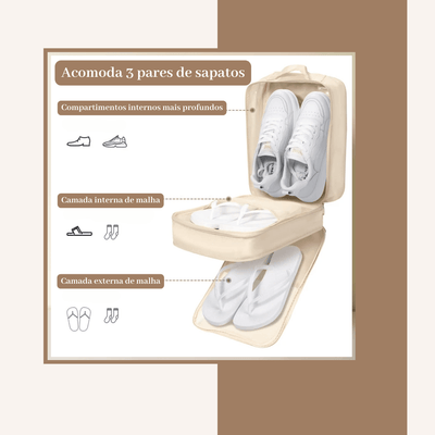 Organizador de Calçados Portátil - Multifuncional para Viagem e Armazenamento - Shop Viagem