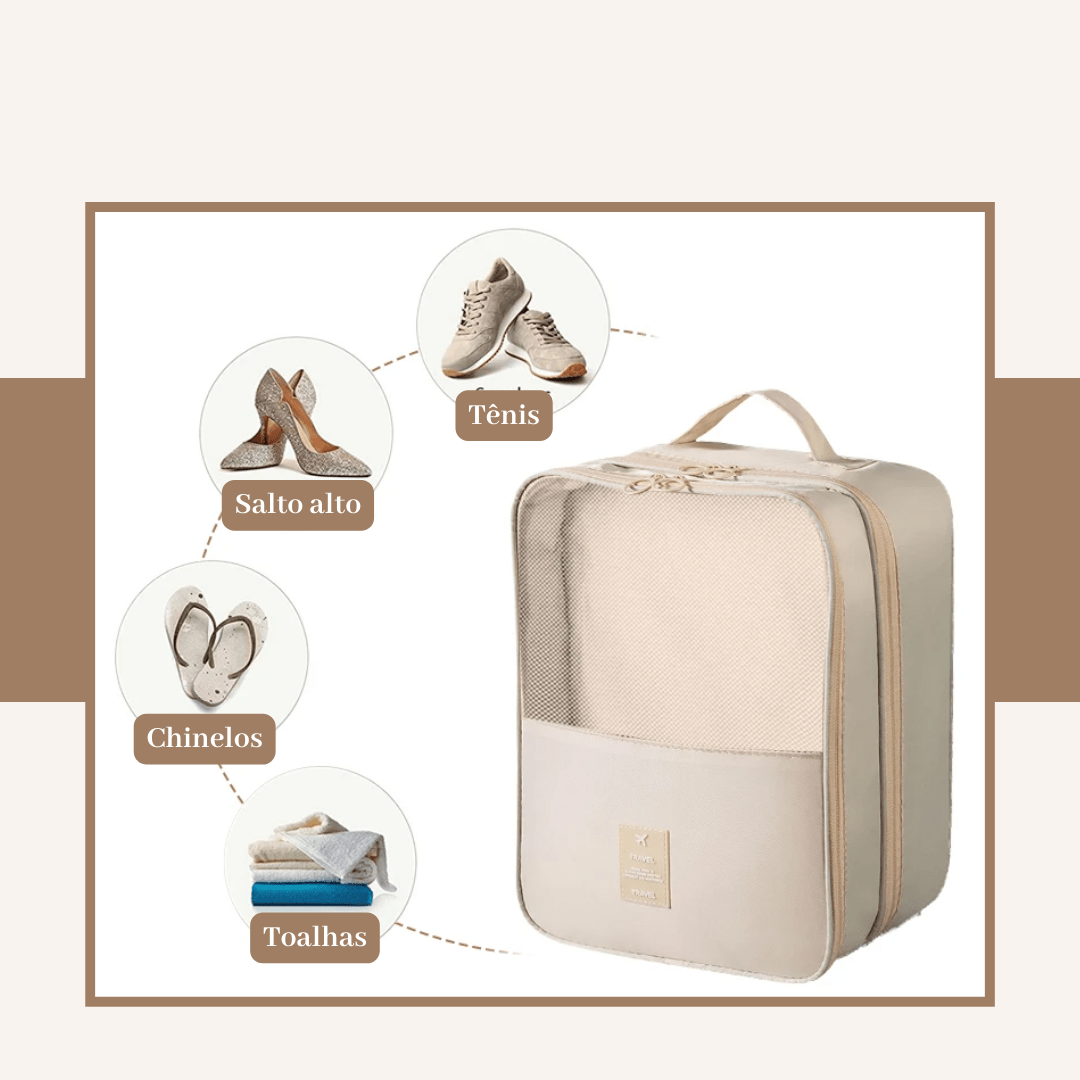 Organizador de Calçados Portátil - Multifuncional para Viagem e Armazenamento - Shop Viagem