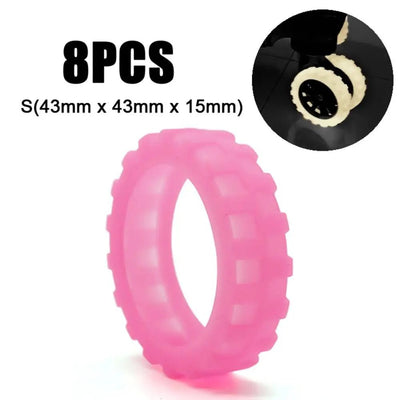 Rodas Protetoras para Malas LumiGlam Antirruído Iluminadas de Silicone - 8 peças - Shop Viagem