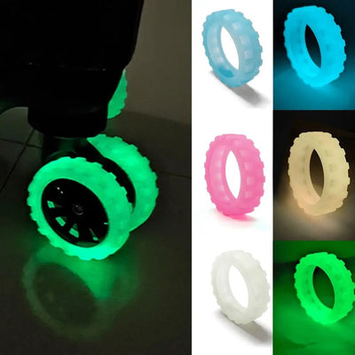 Rodas Protetoras para Malas LumiGlam Antirruído Iluminadas de Silicone - 8 peças - Shop Viagem