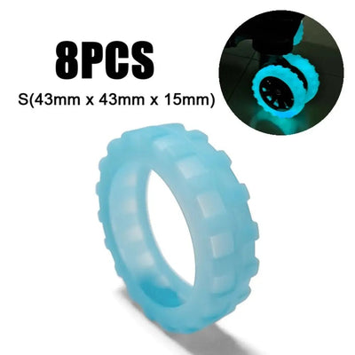 Rodas Protetoras para Malas LumiGlam Antirruído Iluminadas de Silicone - 8 peças - Shop Viagem