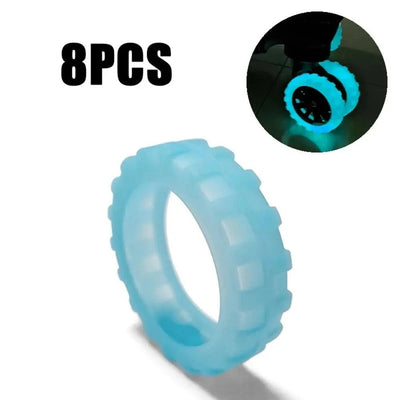 Rodas Protetoras para Malas LumiGlam Antirruído Iluminadas de Silicone - 8 peças - Shop Viagem