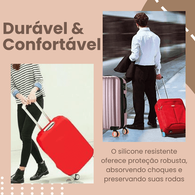 Rodas Protetoras TravelHush de Silicone 4 peças para Malas - Shop Viagem