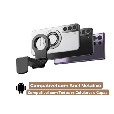 Suporte Magnético para Telefone - Rotação Flexível | Essencial para Viagens - Shop Viagem