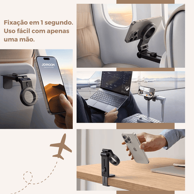Suporte Magnético para Telefone - Rotação Flexível | Essencial para Viagens - Shop Viagem