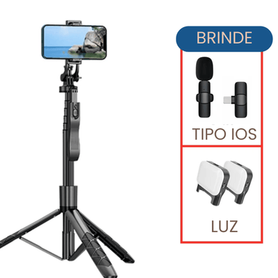 Suporte para Selfie Dobrável SelfTravel com conexão Bluetooth - Shop Viagem