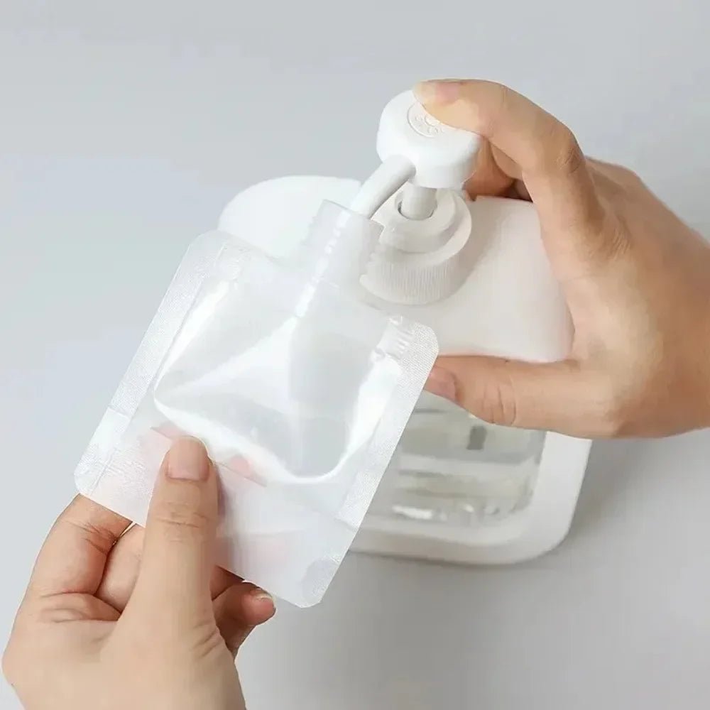 TravelFill - Kit de Mini Bolsas Recarregáveis para Cosméticos - Shop Viagem