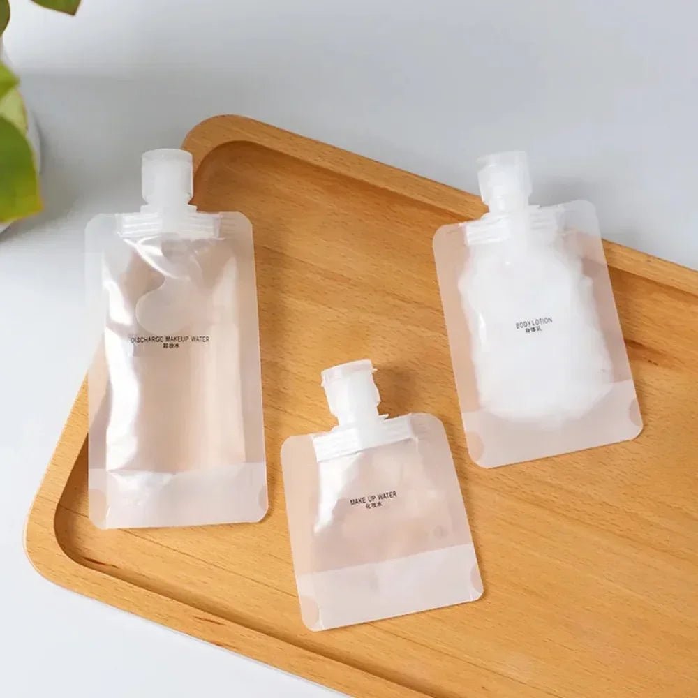 TravelFill - Kit de Mini Bolsas Recarregáveis para Cosméticos - Shop Viagem