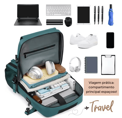 TravelMaster - Mochila de Viagem Feminina Impermeável - Shop Viagem