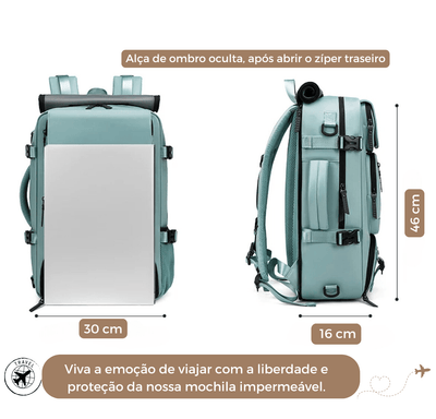 TravelMaster - Mochila de Viagem Feminina Impermeável - Shop Viagem