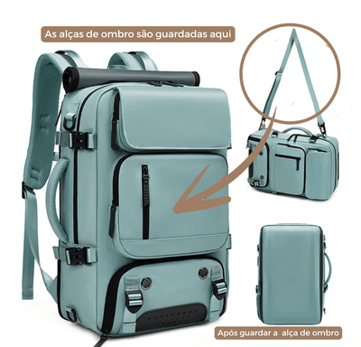TravelMaster - Mochila de Viagem Feminina Impermeável - Shop Viagem