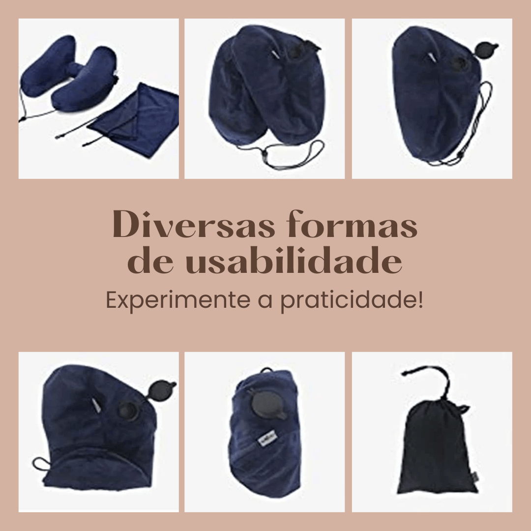Travesseiro para Pescoço ComfyNeck em Formato H com Capuz - Shop Viagem