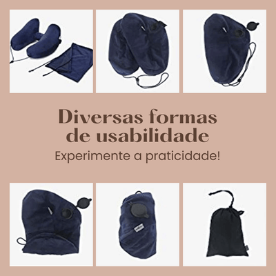 Travesseiro para Pescoço ComfyNeck em Formato H com Capuz - Shop Viagem