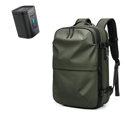 Mochila de viagem masculina compressão à vácuo 17 polegadas