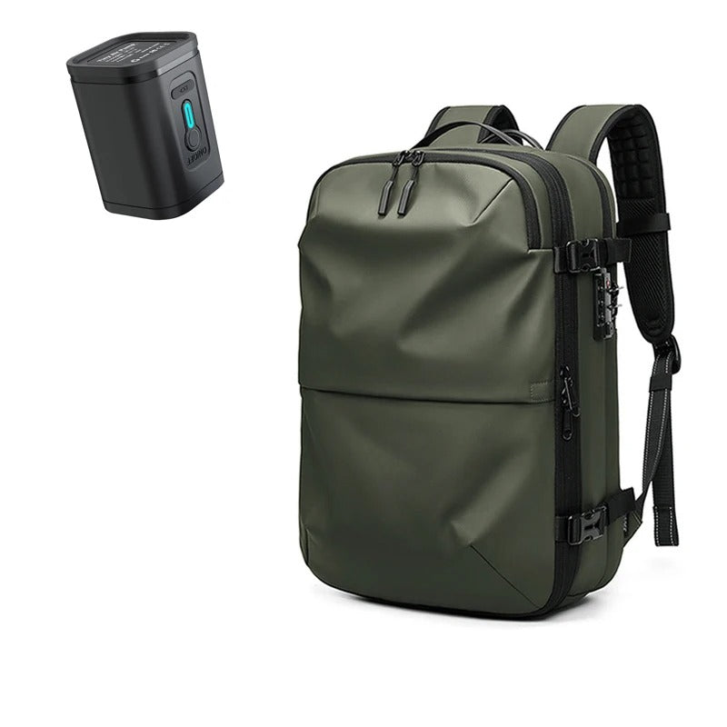 Mochila de viagem masculina compressão à vácuo 17 polegadas