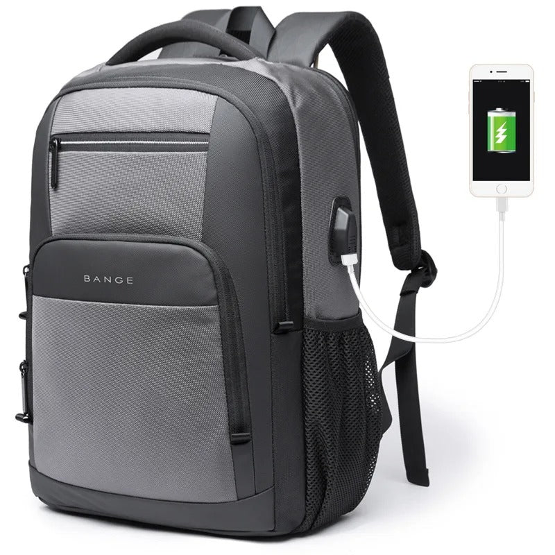 NômadePro – Mochila de Viagem Impermeável com USB e Compartimento para Notebook 15,6"