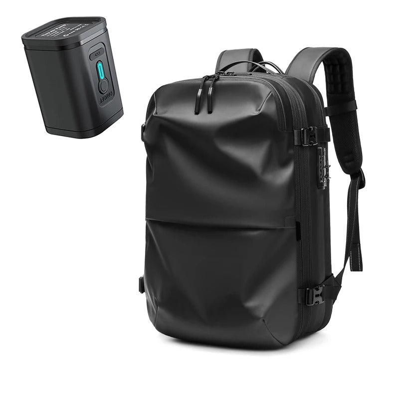 Mochila de viagem masculina compressão à vácuo 17 polegadas